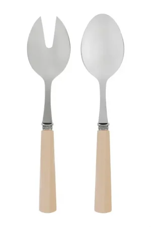 Nouveauté Couverts à salade en inox beige - Arbella