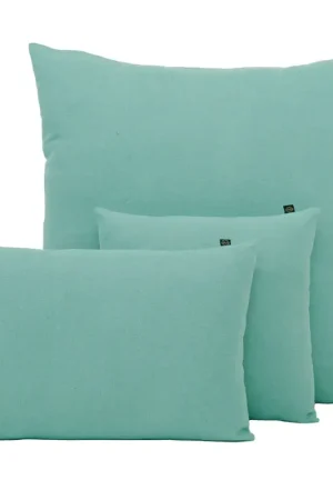 Dernier Modèle Housse de coussin en lin et coton céladon 45x45cm - Figari