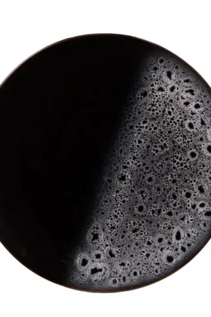 Assiette plate en grès noir et blanc d27cm - Kyle Prix Cassé