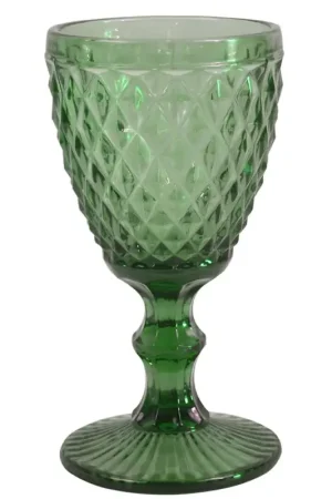 Verre à pied 20cl vert - Diamond Prix Bas