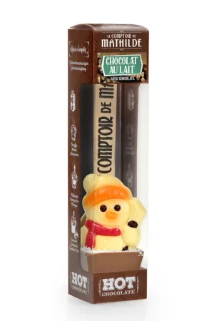 Hot chocolat au lait bonhomme neige 30g - Noel Prix Choc