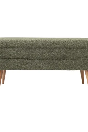 Banc coffre bouclette vert - Eleonor Offre Du Jour