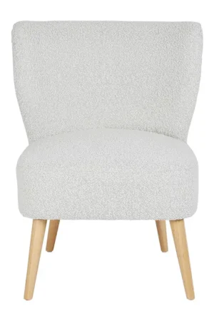 Fauteuil bouclette blanc - Eleonor Marque