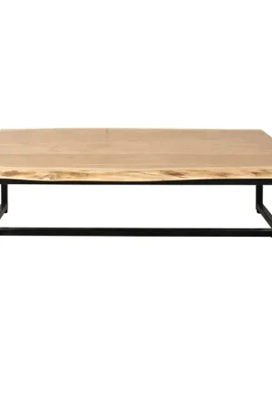 Nouveauté Table basse en acacia et pieds en fer noir - Brooklyn