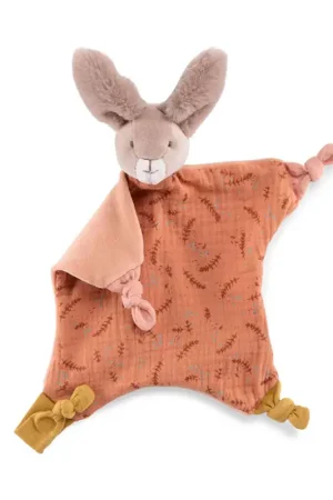 Soldes Doudou lapin en coton argile - Trois petits lapins