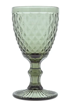 Marque Verre à pied en verre vert 20cl - Diamond