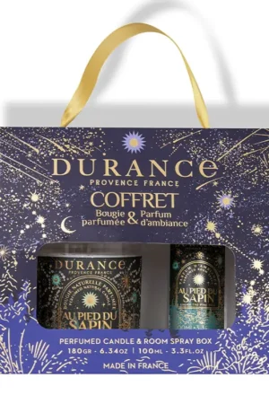 Coffret cadeau parfum d'ambiance 100ml et bougie parfumée 180g au pied du sapin Meilleure Vente