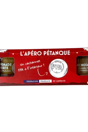 Jusqu'à Épuisement Des Stocks Coffret apéro-pétanque tapenade, anchoïde et un cochonnet