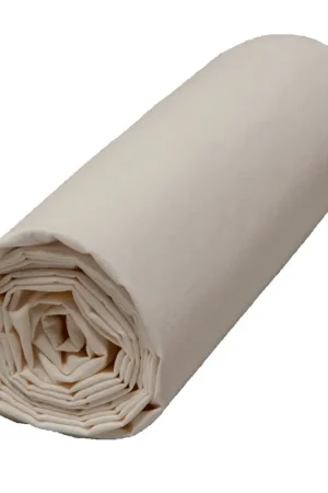 Acheter Direct Drap housse en percale de coton beige 140x200cm - Venezia