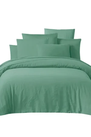 Commander Maintenant Housse de couette en coton céladon 140x200cm - Taloa