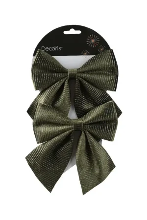 Haute Qualité Noeud vert en polyester 17x15cm