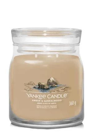 Prix Bas Bougie jarre parfumée Ambre et bois de santal 65h
