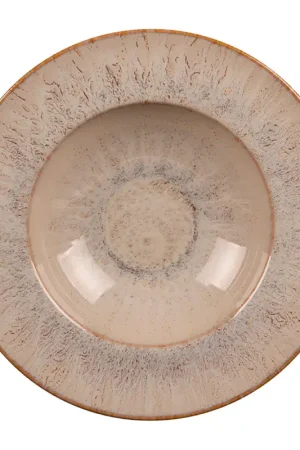 Assiette calotte en grès beige d27cm - Akaris Expédition Rapide