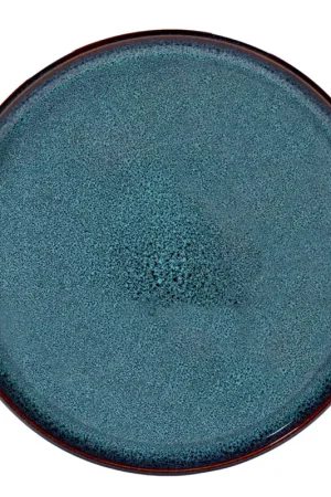 Nouvel Arrivage Assiette plate en grès bleu d27cm - Volga