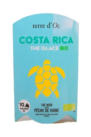 Thé noir glacé bio saveur pêche de vigne costa rica Prix Bas