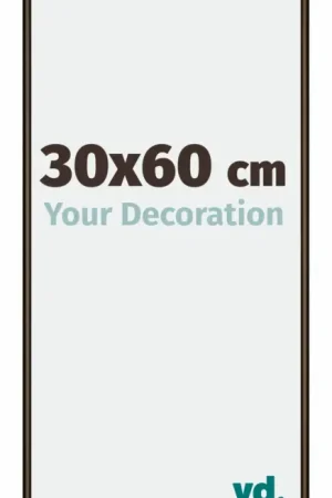 Marque Cadre Photo 30x60 cm - Structure Noyer - Aluminium - New York