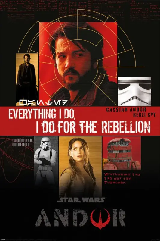 Poster Star Wars - Andor for the Rebellion 61x91,5cm Prix Cassé