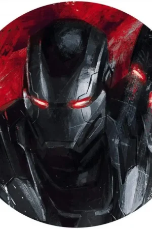 Papier Peint - Avengers Painting War-Machine 125x125cm - Rond - Intissé - Adhésif Prix Réduit