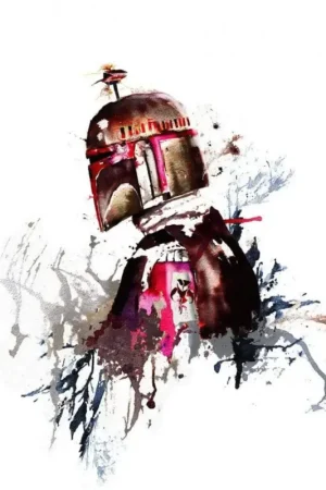 Acheter En Ligne Papier Peint - Star Wars Watercolor Boba Fett 250x280cm - Intissé