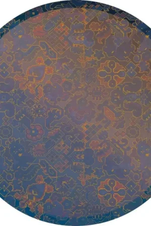 Vente Flash Papier Peint - Ornament 125x125cm - Rond - Intissé - Adhésif