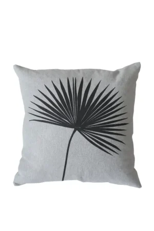 Coussin carré feuille de palmier Bon Plan