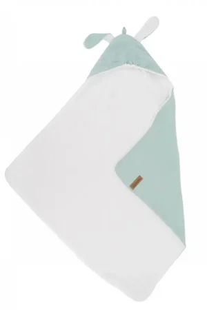 Cape de bain en gaze de coton avec oreilles de lapin Certifié