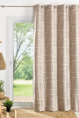 Rideau à oeillets tamisant jacquard Commander Vite