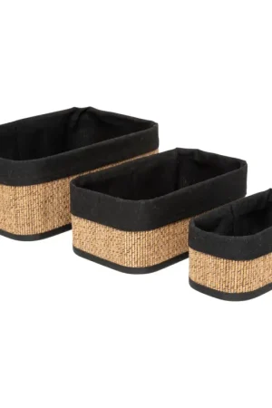 Achat Immédiat Set de 3 paniers en bambou