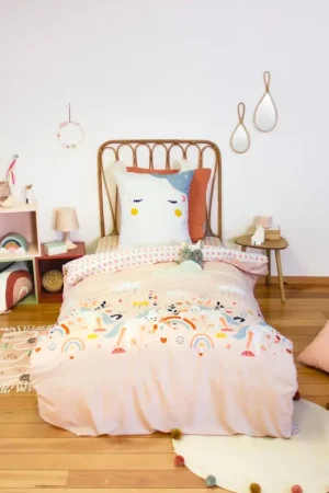 Parure de lit enfant licorne avec poche pour doudou Acheter Direct