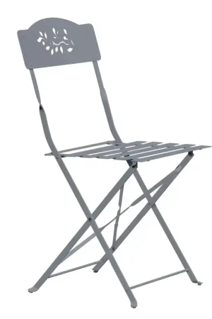 Lot de deux chaises de jardin pliante en acier Réduction