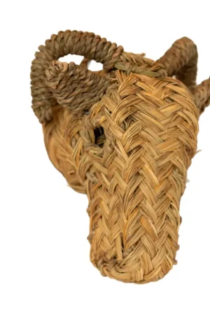 Meilleur Choix Déco murale petite tête de Bouc en paille