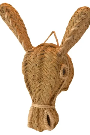 Déco murale tête d'âne en paille XL Produit De Marque