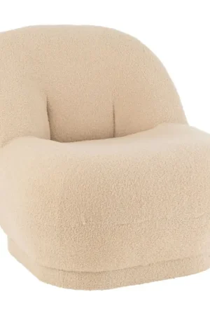 Dernière Chance Fauteuil moelleux velours effet bouclette