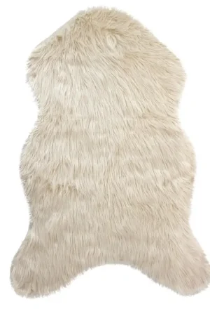 Tapis imitation peau de bête long poils et suédine Pas Cher