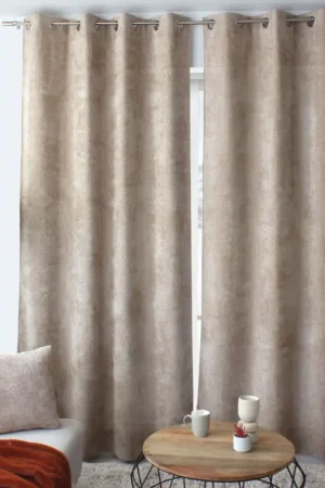 Rideau velours effet chiné tamisant Commande En Gros