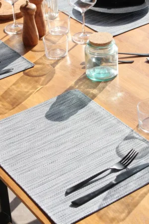 Acheter Direct Set de table tissé effet métal