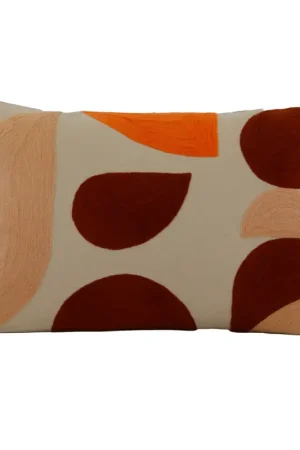 Dernière Chance Coussin brodé motif abstrait