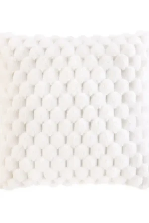 Certifié Coussin décoratif en imitation fourrure avec housse amovible