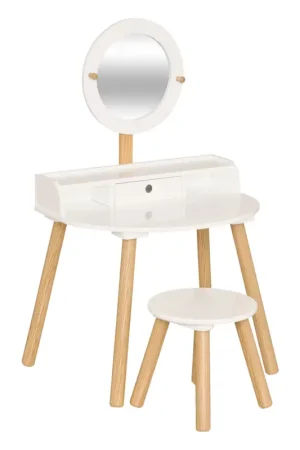 Achetez Aujourd'hui Coiffeuse enfant avec miroir et tabouret assorti