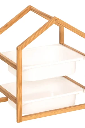 Meuble de rangement enfant avec 2 bacs amovibles Paiement Sécurisé