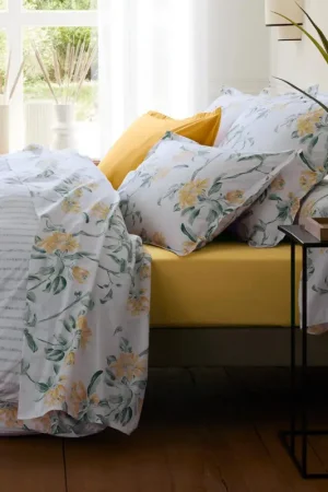 Taie d’oreiller percale de coton floral Marque