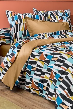 Achat Immédiat Taie de traversin coton géométrique