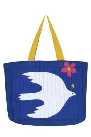 Sac cabas en textile imprimé oiseau Top Vente