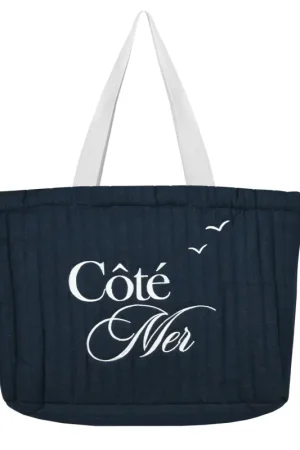 Sac cabas polycoton matelassé esprit bord de mer Prix Cassé