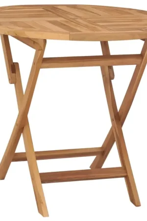 Table extérieur ronde pliante en bois Meilleur Choix