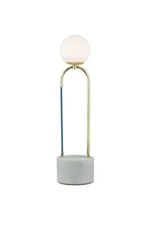 Monark – Brossier Saderne – Lampe de table design béton et laiton H67,8 cm Ø17 cm Offre Limitée