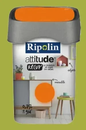 RIPOLIN Peinture Attitude Récup' Vert granny satin 0,75L Achat Immédiat