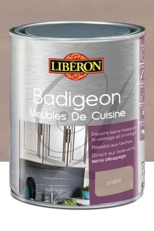 Promotion Saisonnière Badigeon (Boisine) Meubles de cuisine LIBERON Praliné
