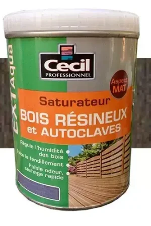 CECIL EXT Aqua Saturateur Bois résineux et autoclaves Ardoise Petit Prix