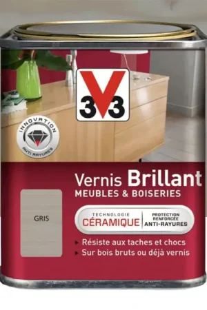 Vernis V33 Meubles et Boiseries Brillant Gris Commander Maintenant